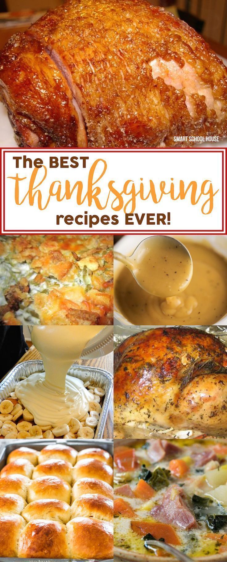 The BEST Thanksgiving recipes EVER! The best recipes for Thanksgiving turkey and stuffing, pumpkin pie, mashed potatoes, gravy,