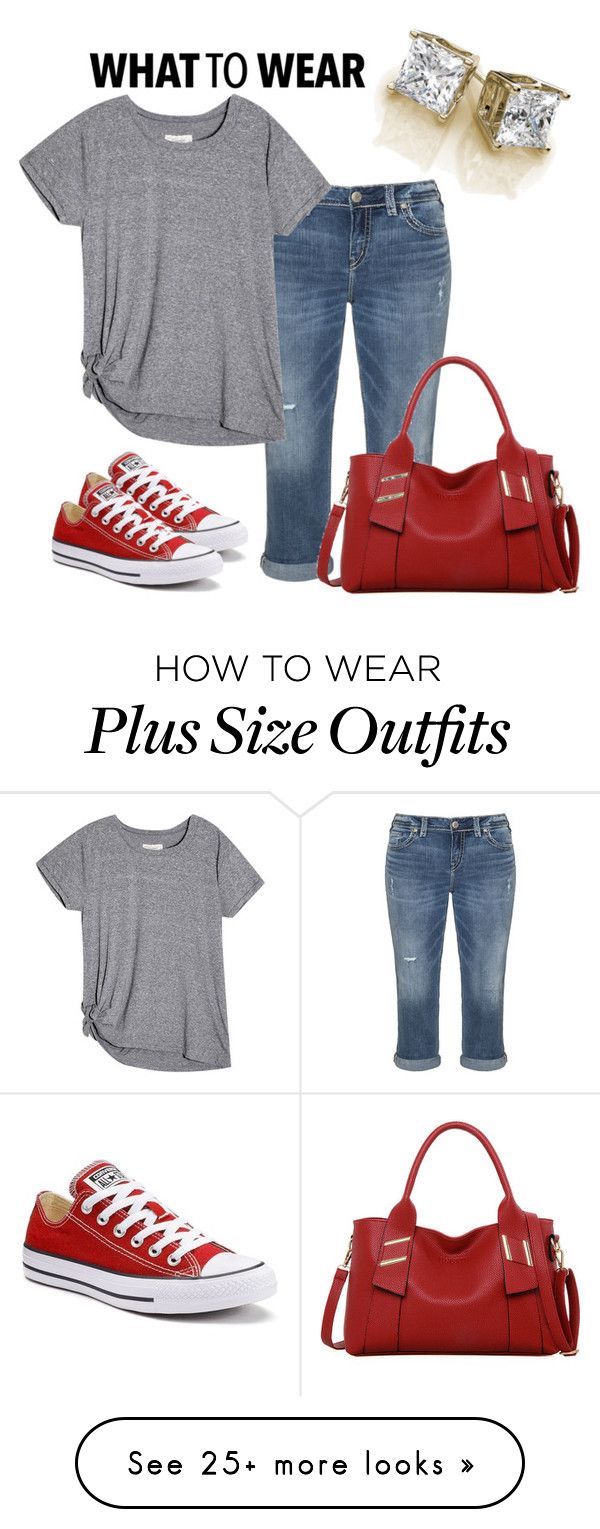 “Untitled #379” by sylvia-tall on Polyvore featuring Silver Jeans Co., Converse and LineShow