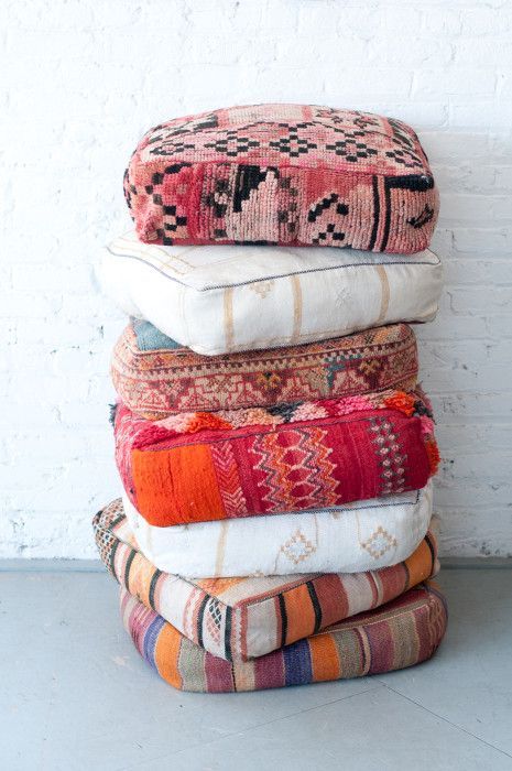 We can just stack these Moroccan Floor pillows all day, every day!!! Couldnt you?!!