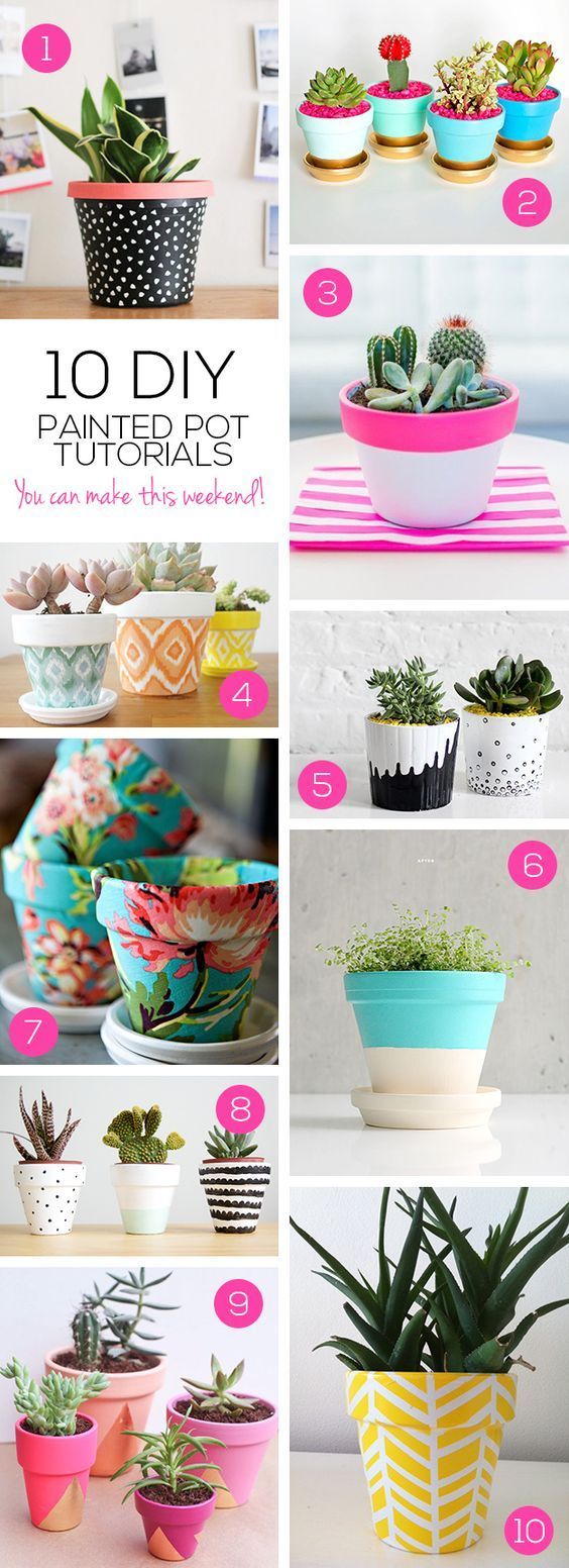 10 DIY Pretty Plant Pots You Can Create This Weekend by Kimberly Hughes | The Oak Furniture Land Blog