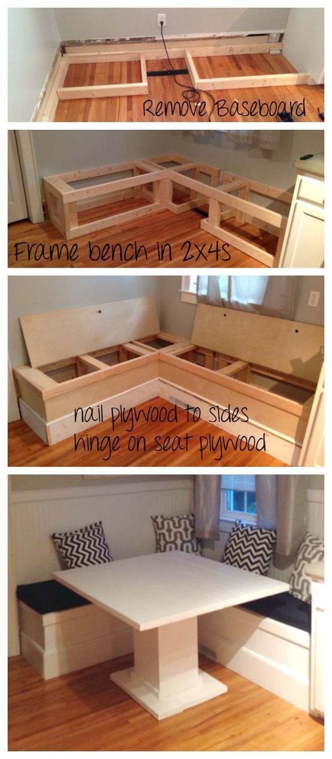Ana White | DIY Breakfast Nook with Storage – DIY Projects #diy_kitchen_table