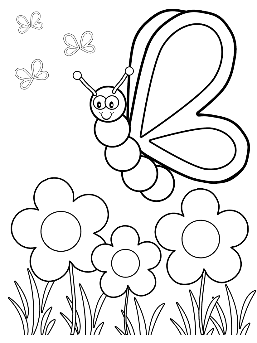 Butterfly Coloring Pages For Your #Toddlers