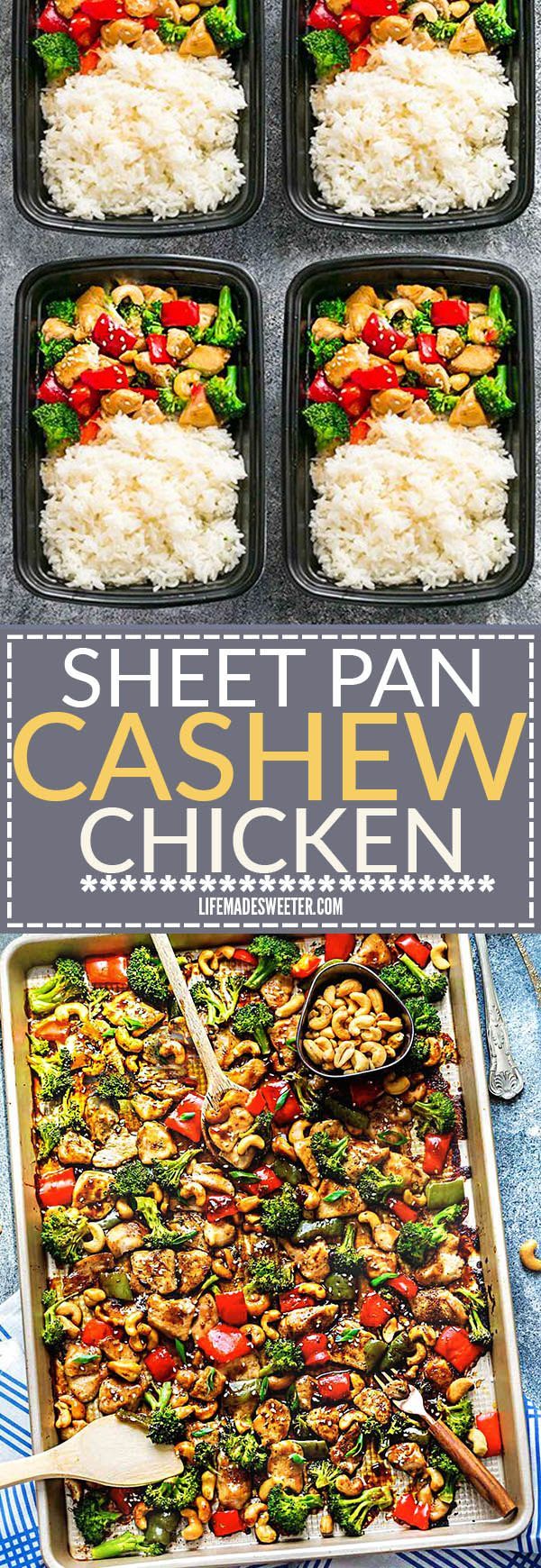 Cashew Chicken Sheet Pan has all the flavors of the popular Chinese restaurant takeout dish made on a sheet pan. Best of all,