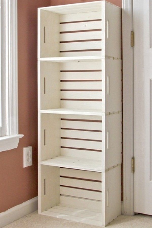 Check out how to build an easy DIY bathroom storage unit from crates @Industry Standard Design