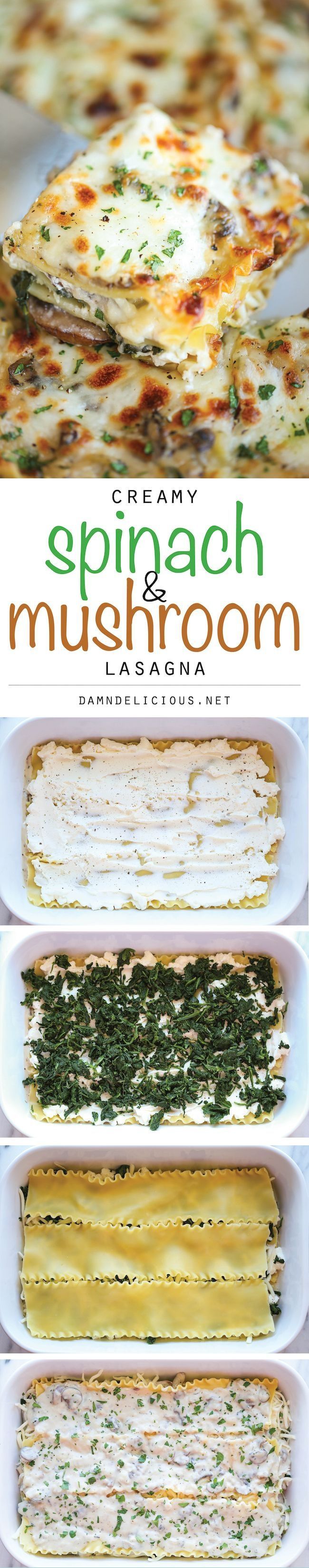 Creamy mushroom and spinach lasagna.  (Might be similar to enchilada stuffing at Luna)