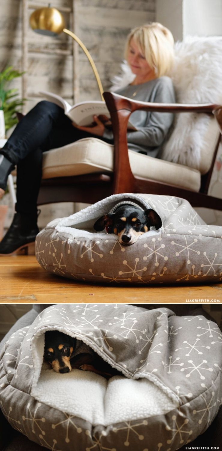 DIY #DogBed tutorial at www.LiaGriffith.com