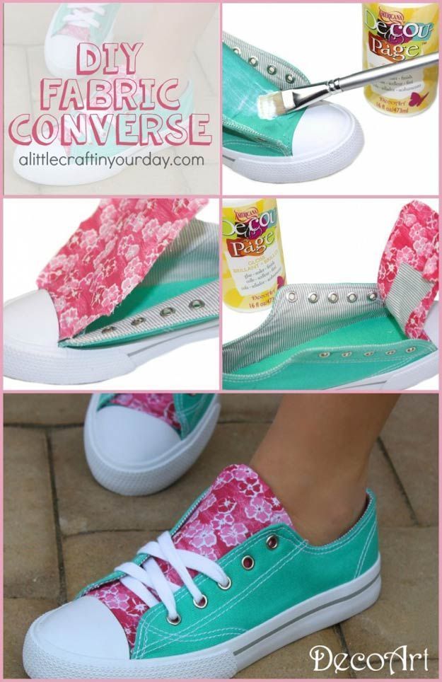 DIY Fabric Accent Sneakers | DIY Fabric Crafts Perfect For Gifts For Friends