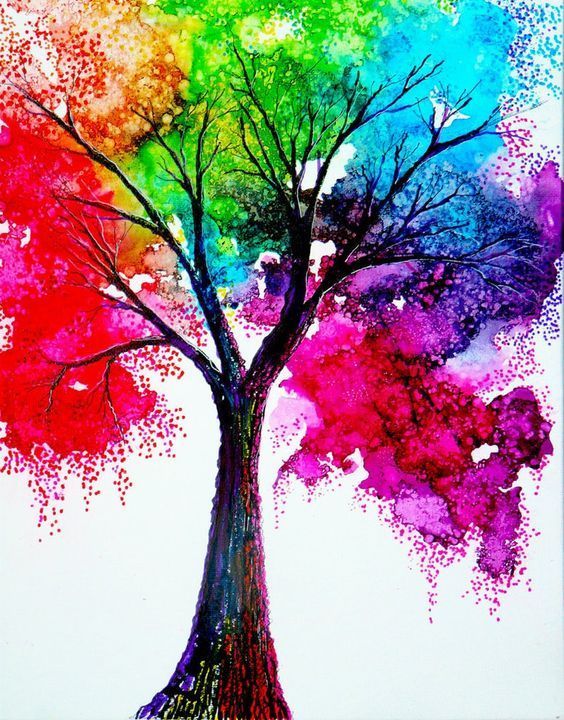 Easy DIY art project to do in the summer!!! #diy_canvas_tree