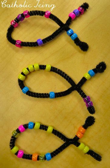 Easy jesus fish craft for preschoolers – ichthus (the Greek word for fish.)