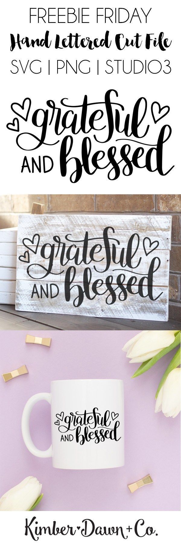Hand Lettered Grateful and Blessed Free SVG Cut File  Hand Lettered Grateful and Blessed Free SVG Cut File   Who’s ready for
