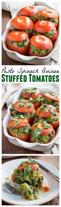 If you like stuffed peppers youll LOVE stuffed tomatoes!  Roasted stuffed tomatoes that are filled to the brim with a flavorful