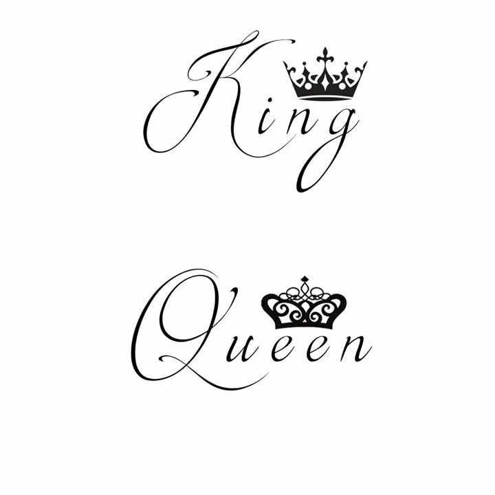 King and queen tattoos My boyfriend and I designed them ourselves