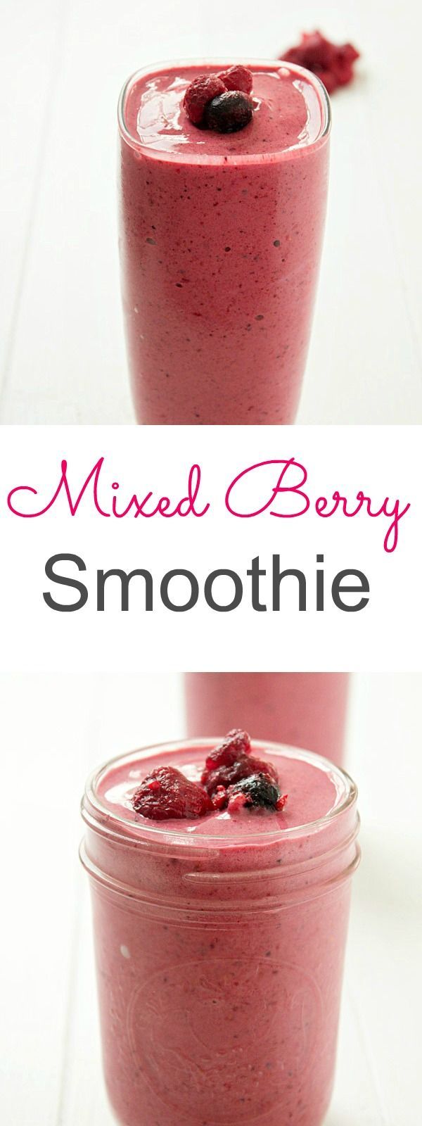 Make healthy berry smoothie with yogurt today! This berry smoothie recipe is so easy and the perfect healthy addition to you day.