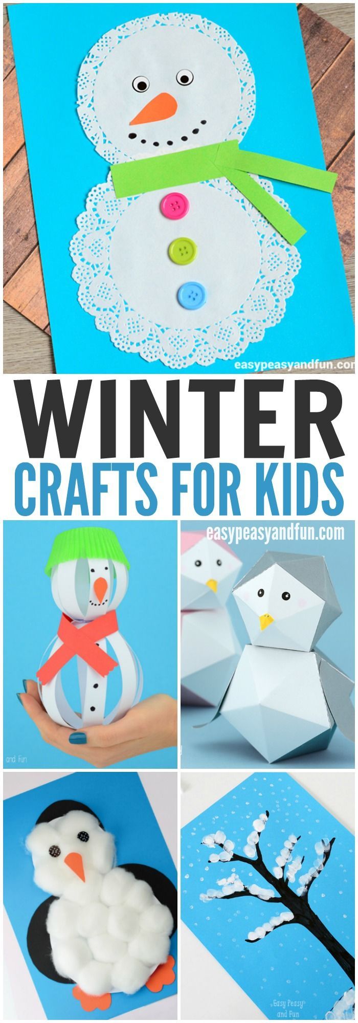 Need some winter crafts to fill the cold Christmas break? Check out this fun list!