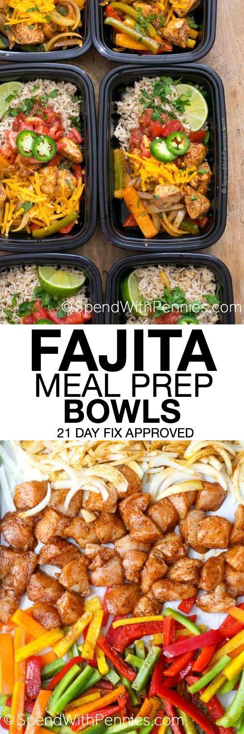 No matter how busy life gets, we still have to eat. With easy make ahead ideas like these Fajita Meal Prep Bowls, eating great all