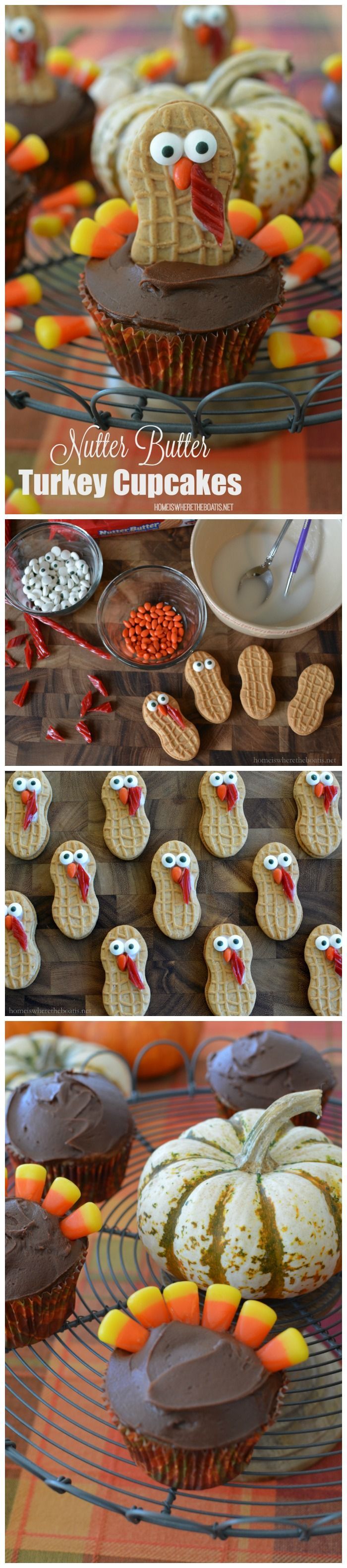 Nutter Butter Turkey Cupcakes, as fun to make as they are to eat…