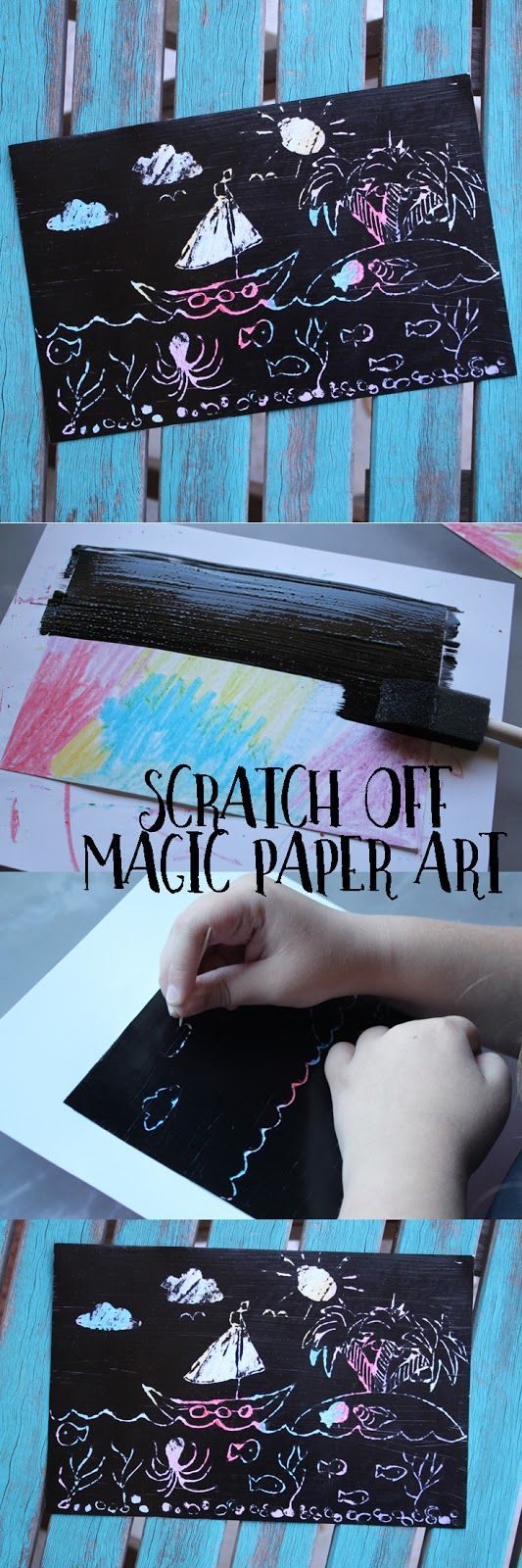 Scratch off magic paper art is an easy and fun craft for kids of all ages. Its so cool!