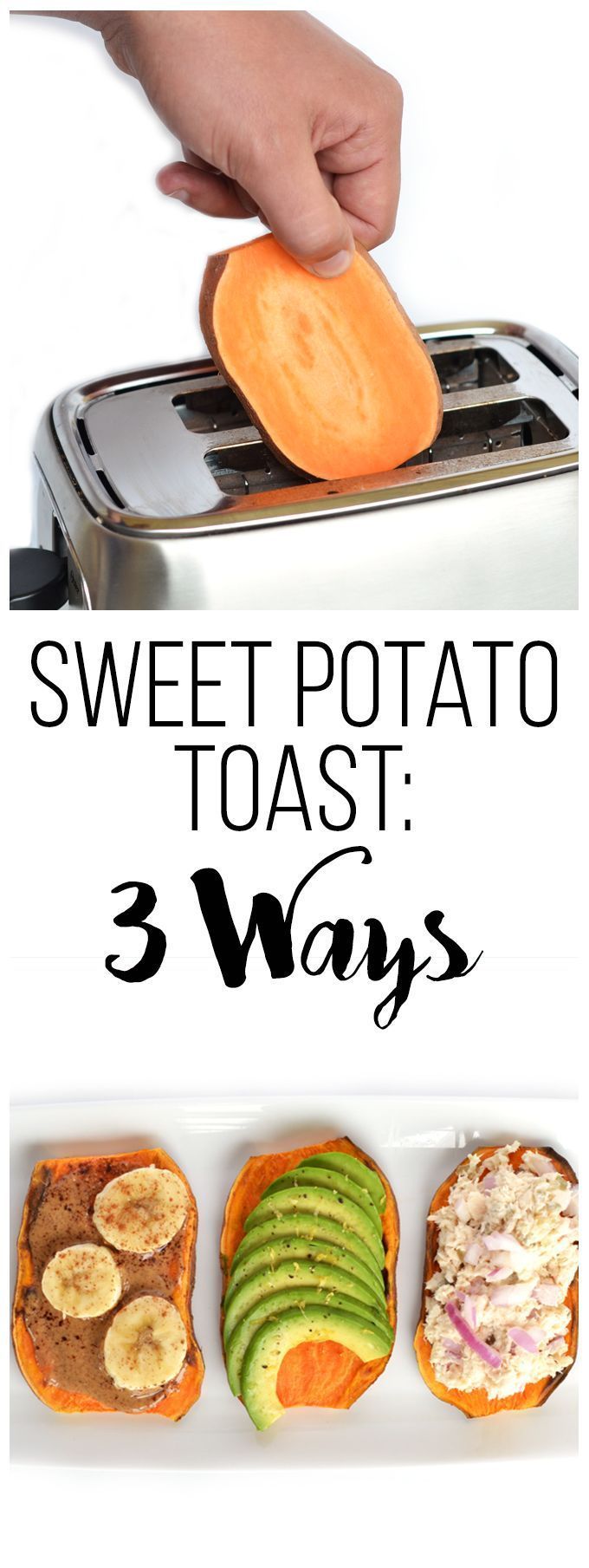 Sweet Potato Toast: 3 Ways! A great paleo, gluten free  Whole30 alternative to wheat toast! Top with Almond Butter  Bananas,