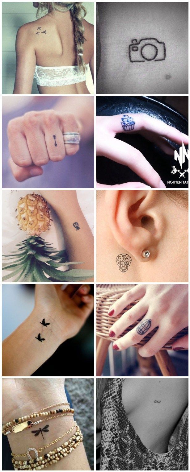 tattoo, cute tattoo, tiny tattoo, small tattoo, wehearit, pineapple tattoo, day of the dead tattoo, bird tattoo