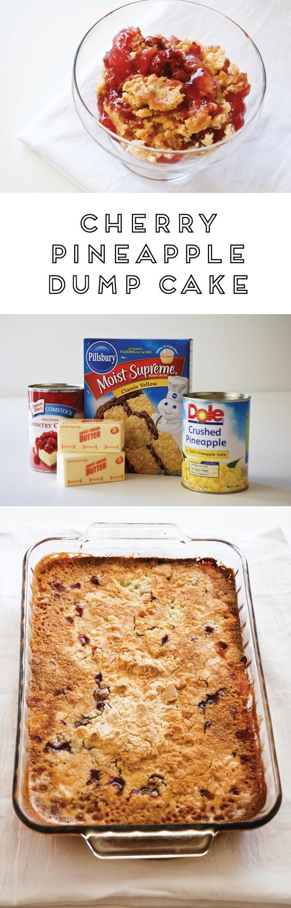 The best dump cake recipe ever! So easy to make and its super delicious. Always a crowd pleaser! #cake_recipes_fruit
