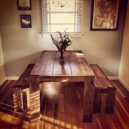 would LOVE a kitchen table like this!!!  Modern Farm Table | Do It Yourself Home Projects from Ana White #diy_kitchen_table