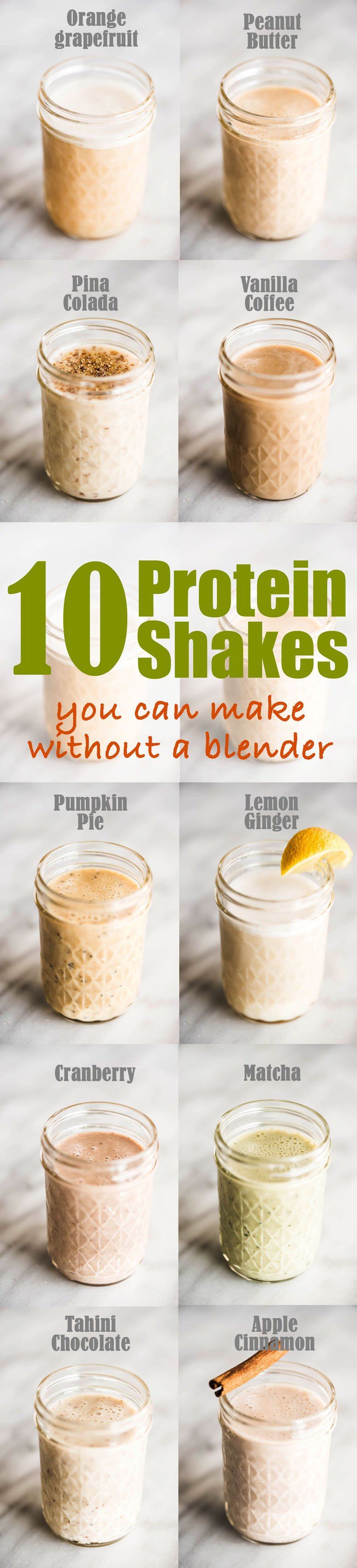 10 Easy Protein Shake Recipes You Can Make Without a Blender #sponsored