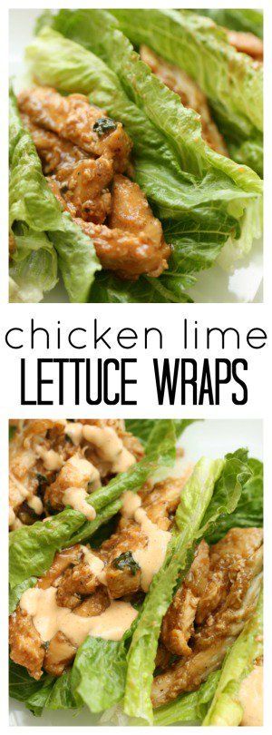 Chicken Lime Lettuce Wraps from SixSistersStuff.com | Healthy Dinner Recipes | Gluten Free Dinners | Easy Meal Ideas