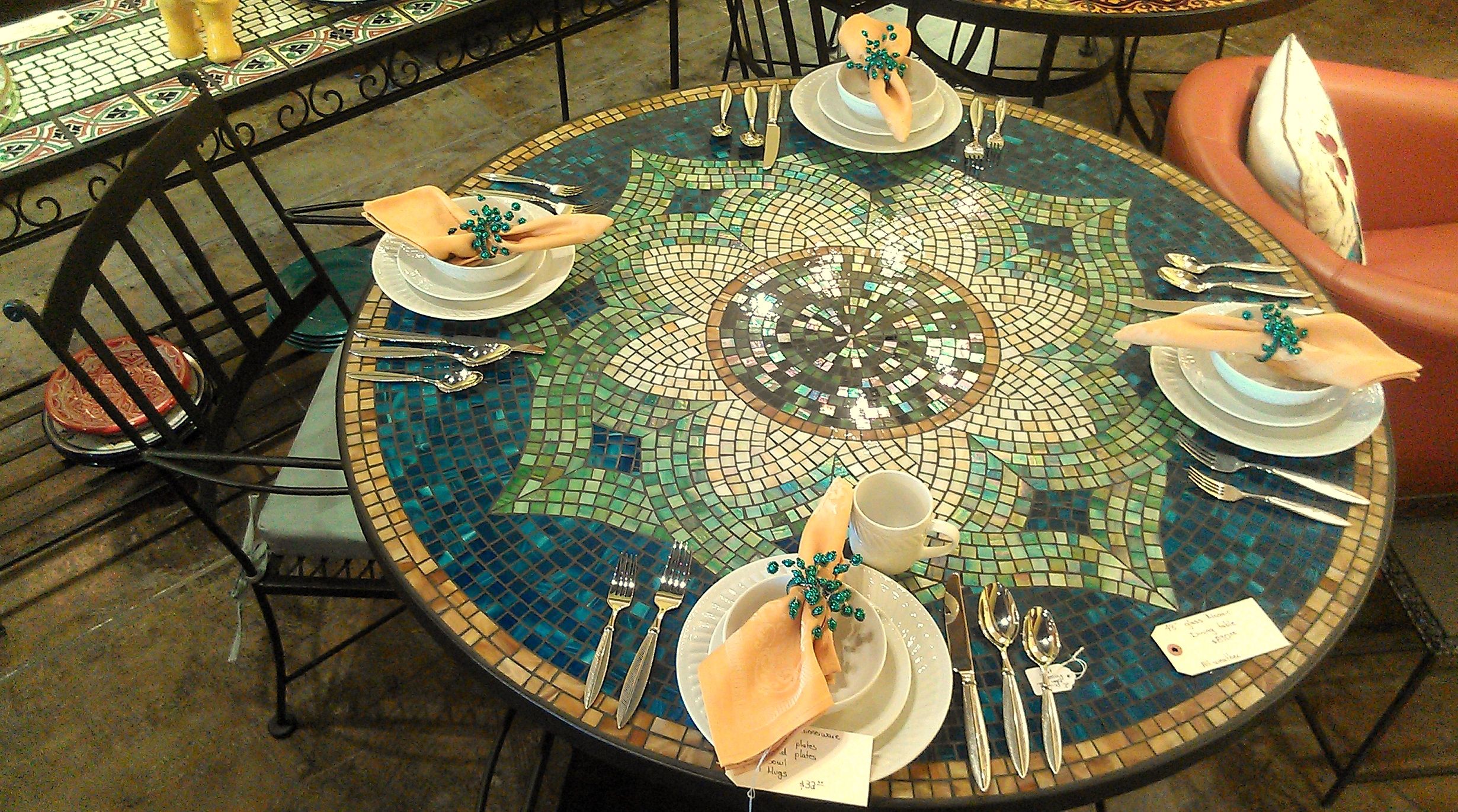 Dining Table Mosaic -   Awesome Mosaic Tables Ideas
