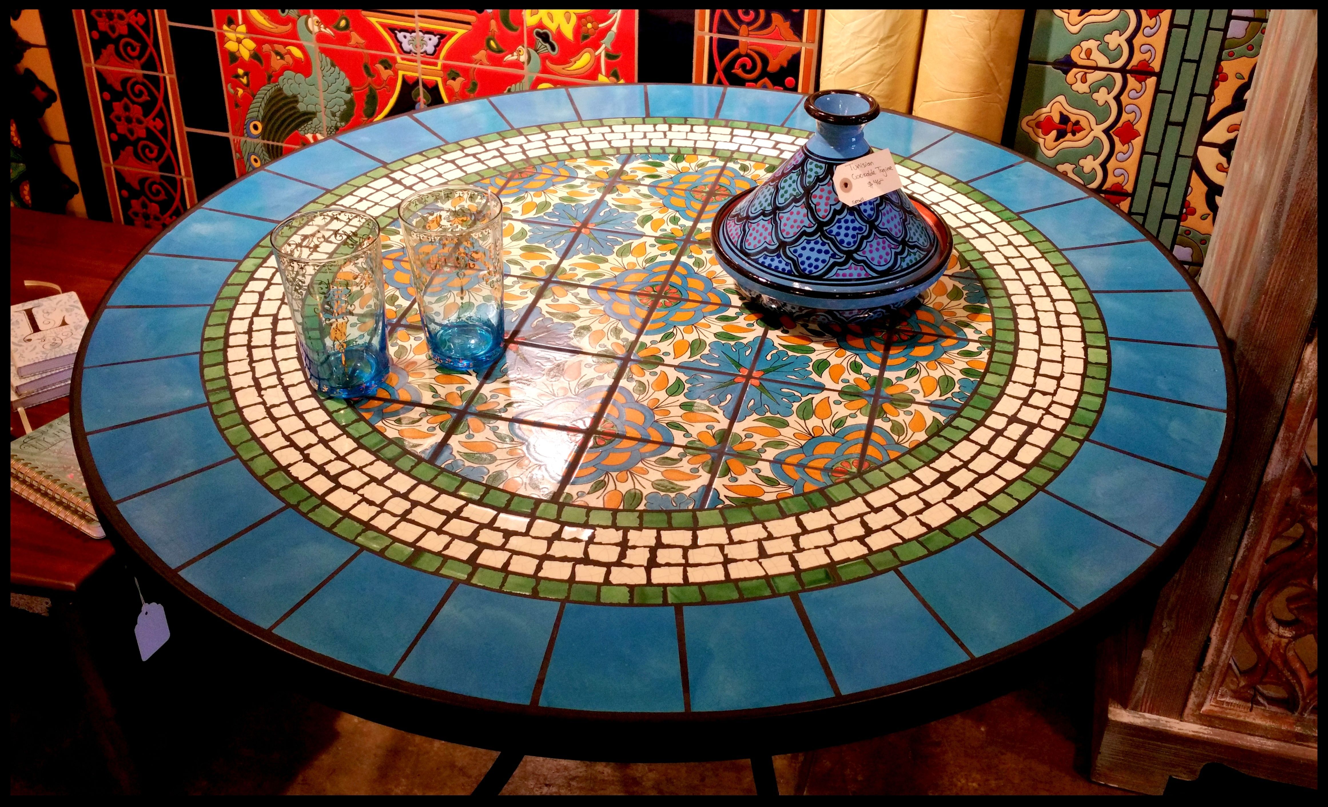 Tile and Glass Mosaic Tables -   Awesome Mosaic Tables Ideas