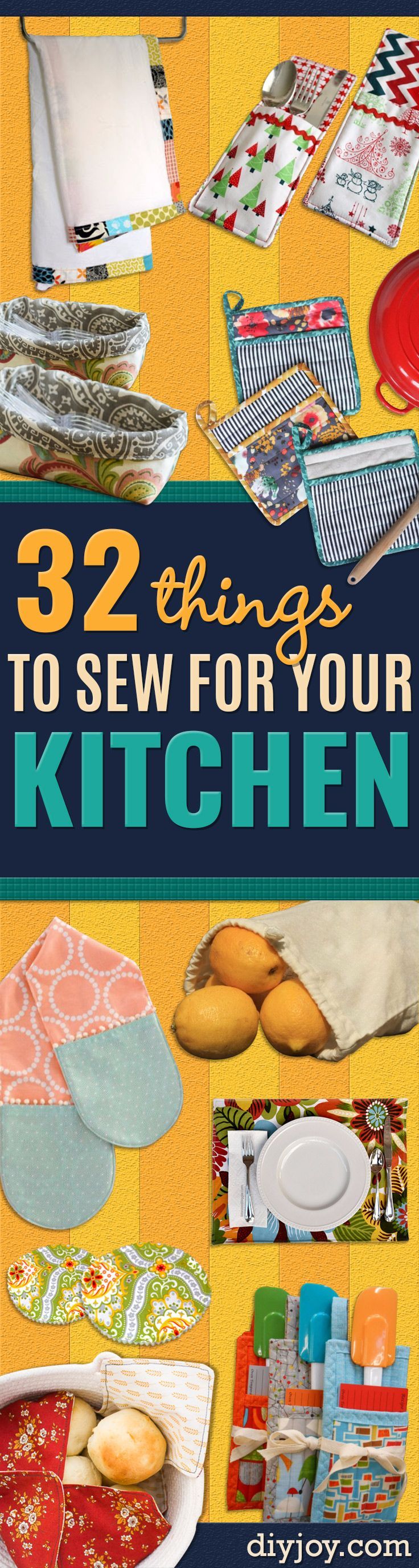 DIY Sewing Projects for the Kitchen – Easy Sewing Tutorials and Patterns for Towels, napkinds, aprons and cool Christmas gifts for