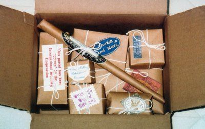 Getting a Harry Potter themed package in the mail would be epic!!