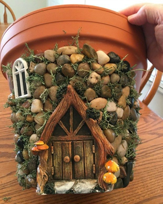 DIY fairy house planter