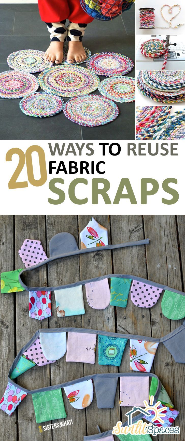 How to Reuse Fabric Scraps, Things to Do With Fabric Scraps, Fabric Scrap Crafts, Easy Sewing Projects, Simple Sewing Projects,