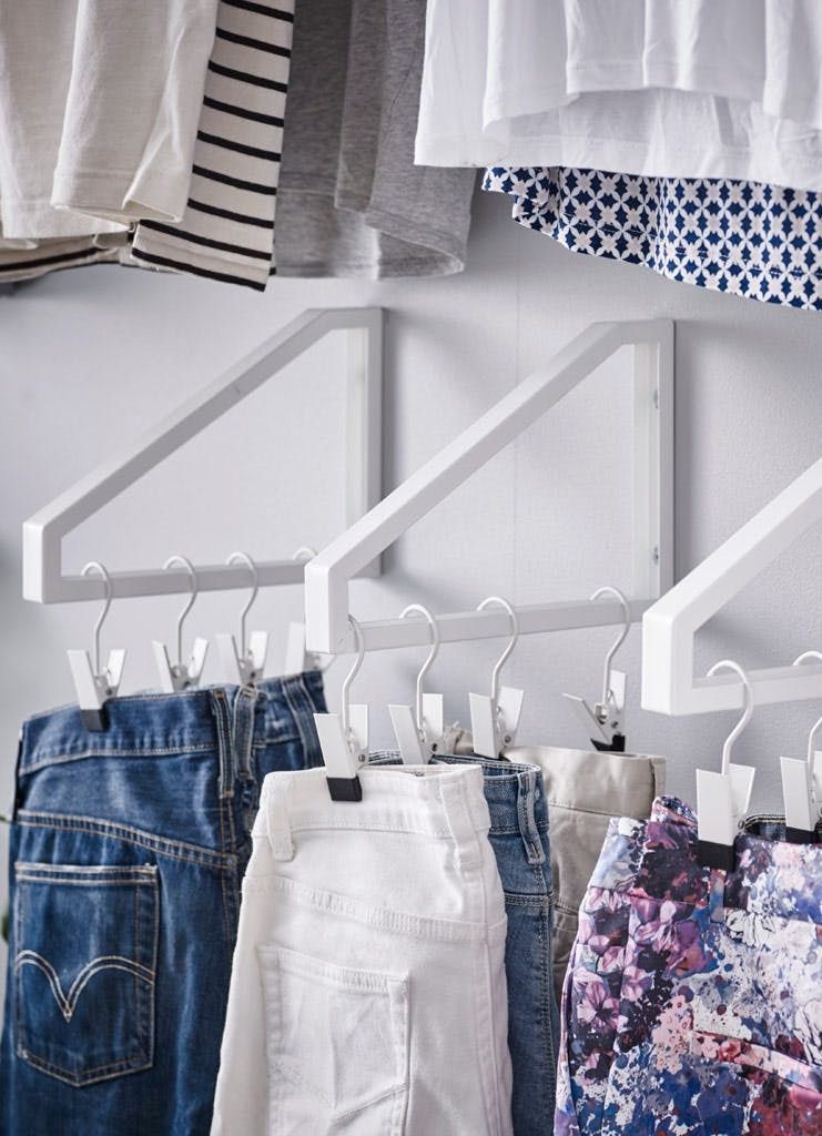 Keep your closet organized with a set of DIY shelf brackets.