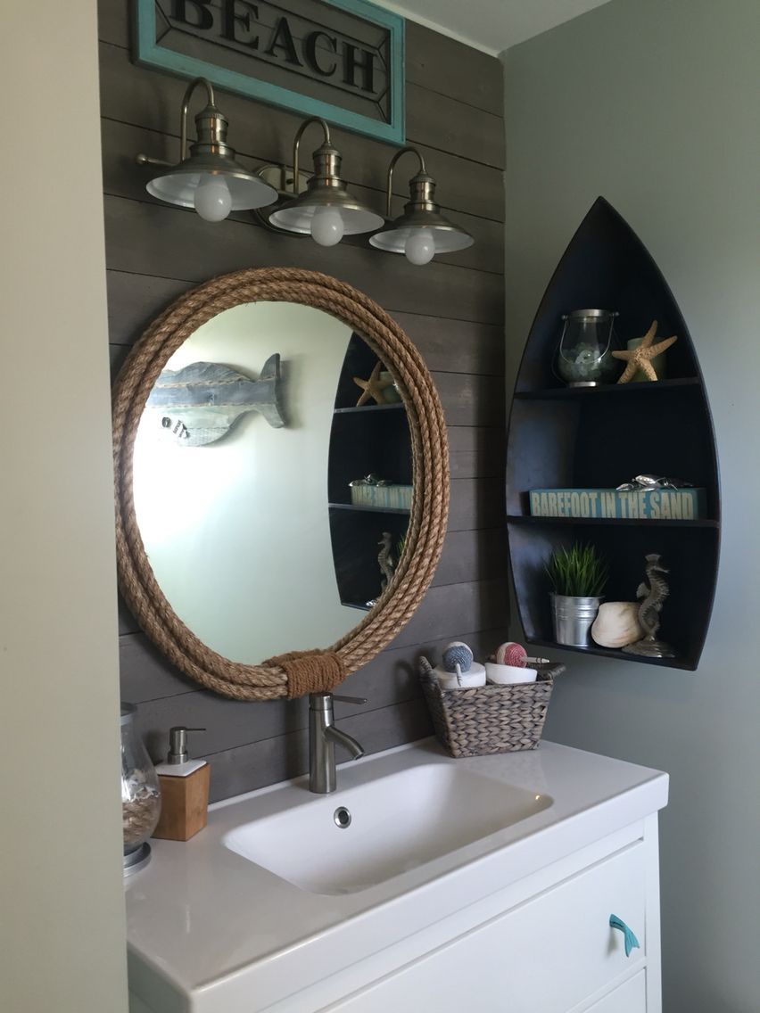 Kids nautical bathroom remodel final results