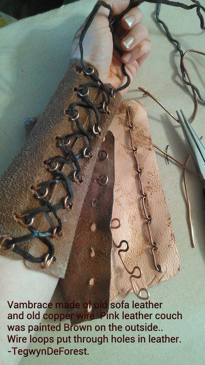 leather vambrace - no grommets by ~TegwynDeForest on deviantART