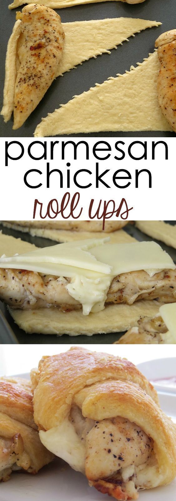 Looking for a quick and easy chicken dinner idea? These Parmesan Chicken Roll Ups will be one of your favorite easy chicken