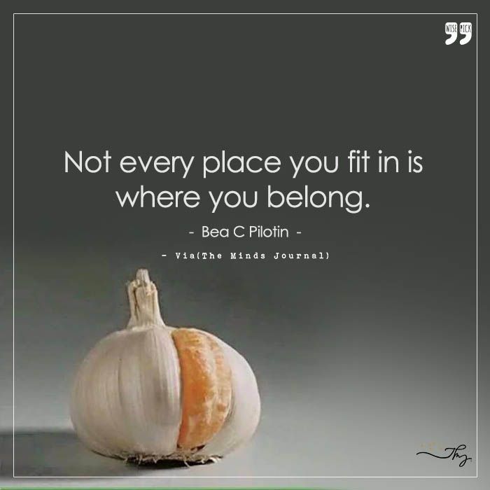 Not every place you fit in is where you belong – http://themindsjournal.com/not-every-place-you-fit-in-is-where-you-belong/