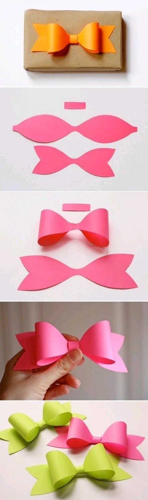 Paper Bow Template for some super easy gift wrapper crafting, or you could use this same template on some ribbon and make bows to