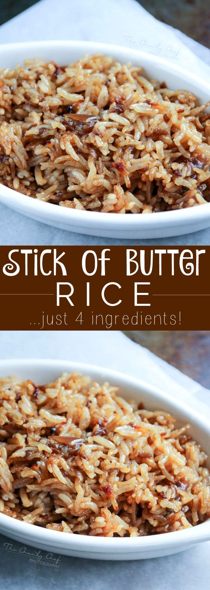 Stick of Butter Rice | Just 4 simple, pantry staple ingredients make up with rice side dish that will blow your mind! Kids and