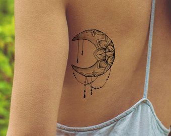 Tatuaje Lotus / falso femenino tatuaje temporal del por temptatco