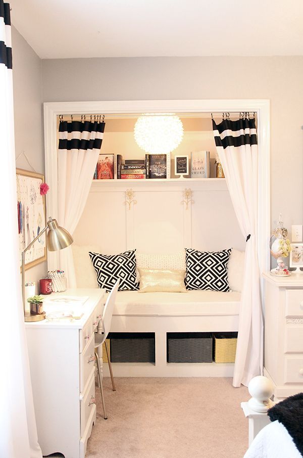 Teen Girl’s Room & Closet Reading Nook {Updated!} | Less Than Perfect Life…