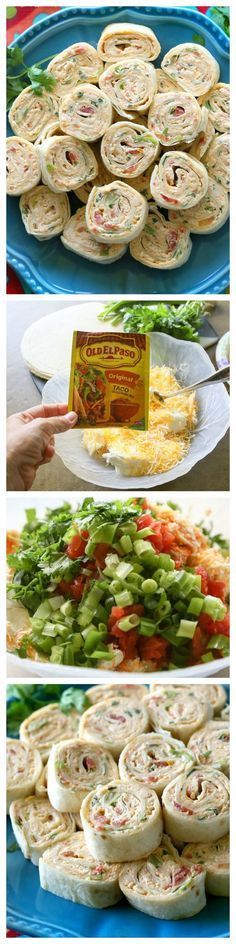 These Chicken Enchilada Roll Ups are a great appetizer for parties! Easy to make ahead and easy to serve.