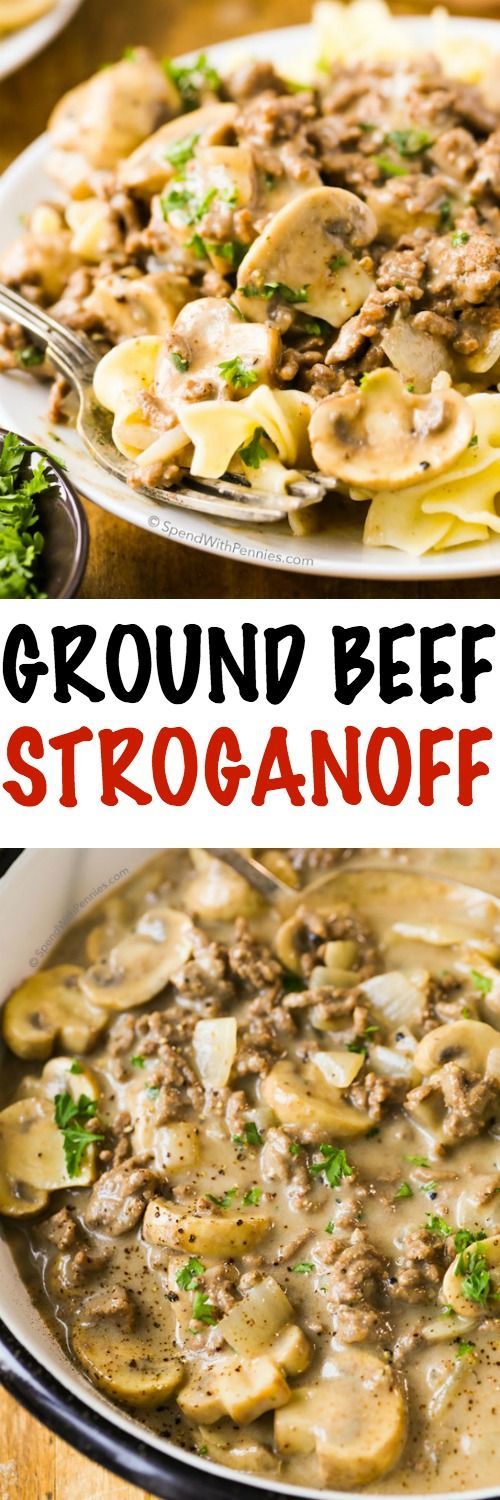 This easy Ground Beef Stroganoff features lean hamburger and tender mushrooms cooked in a rich silky sauce.  It’s quick and