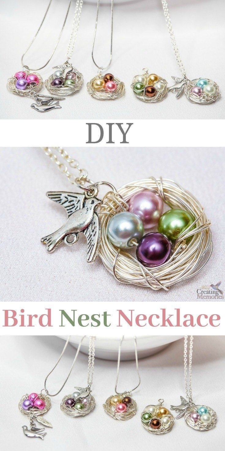 Use our simple step by step tutorial shows you how to make a beautiful handmade DIY birds nest necklace that looks absolutely