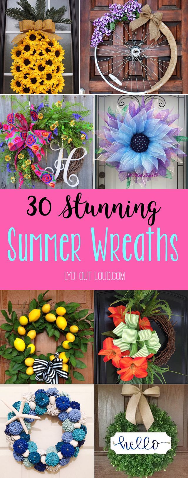 30 Stunning Summer Wreaths to Buy or DIY!