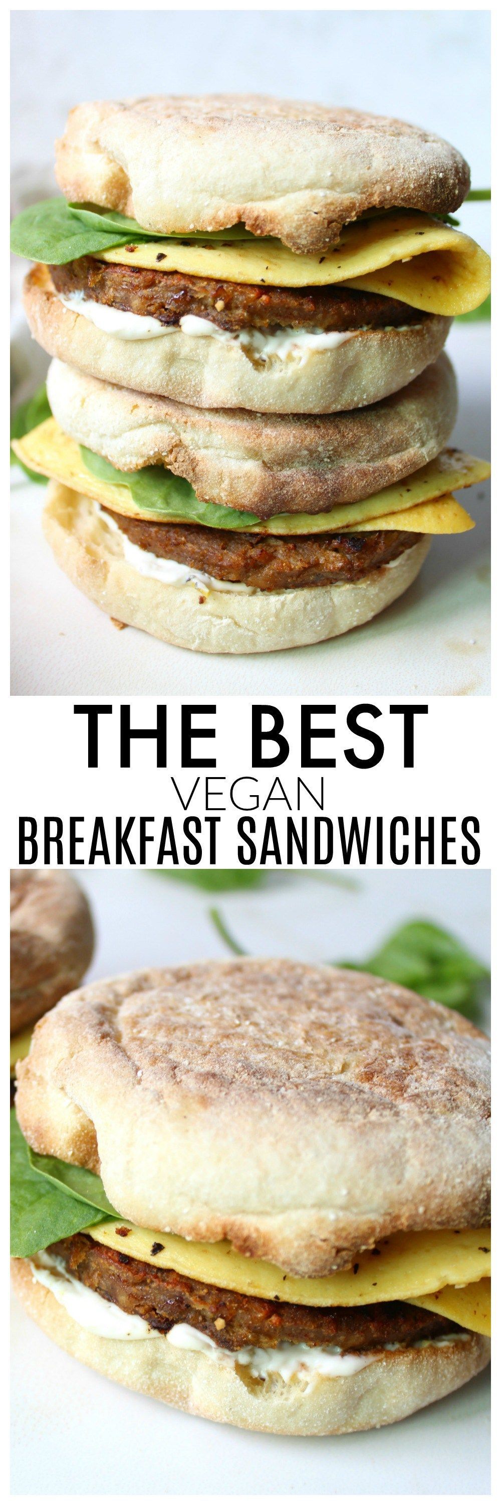 A simple and delicious take on a classic breakfast takeout meal – these really are The Best Vegan Breakfast Sandwiches around! |