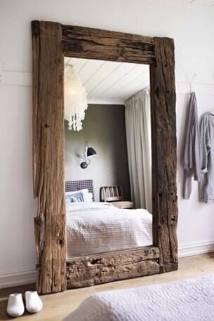 Driftwood mirror, though I wouldn’t have it on the floor.
