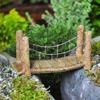 Miniature Wood Suspension Bridge -   Awesome miniature fairy garden ideas