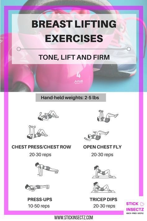 Four effective exercises to lift, firm and tone your breasts. Hands up who would like a free breast lift?